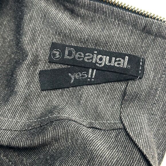 Desigual Patchwork Multicolor Front Sheath Cap Sleeve Fitted Mini Dress M - Picture 12 of 16